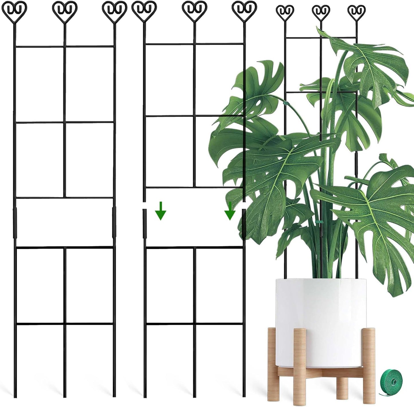 32.6in Monstera Plant Support, Plant Trellis Indoor 2P