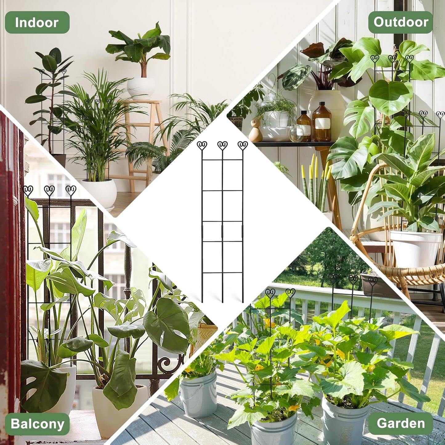 32.6in Monstera Plant Support, Plant Trellis Indoor 2P
