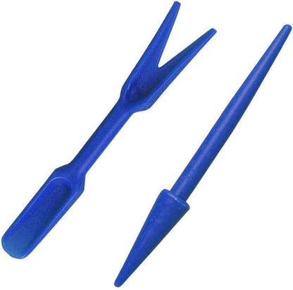 2Pcs Blue Mini Garden Hand Succulent Transplanting Tools,Widger Plastic Seedlings Dibber Sowing Digging Mini Garden Hand Tools for Home Gardens,Gardens Tool Sets, Gardening