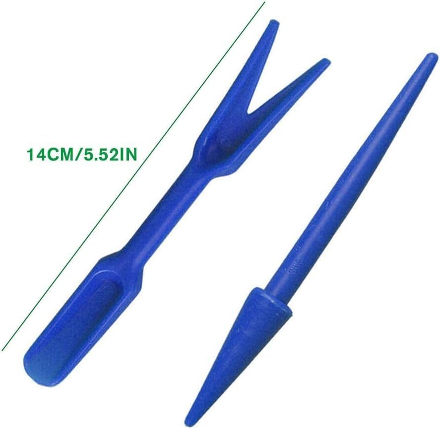 2Pcs Blue Mini Garden Hand Succulent Transplanting Tools,Widger Plastic Seedlings Dibber Sowing Digging Mini Garden Hand Tools for Home Gardens,Gardens Tool Sets, Gardening