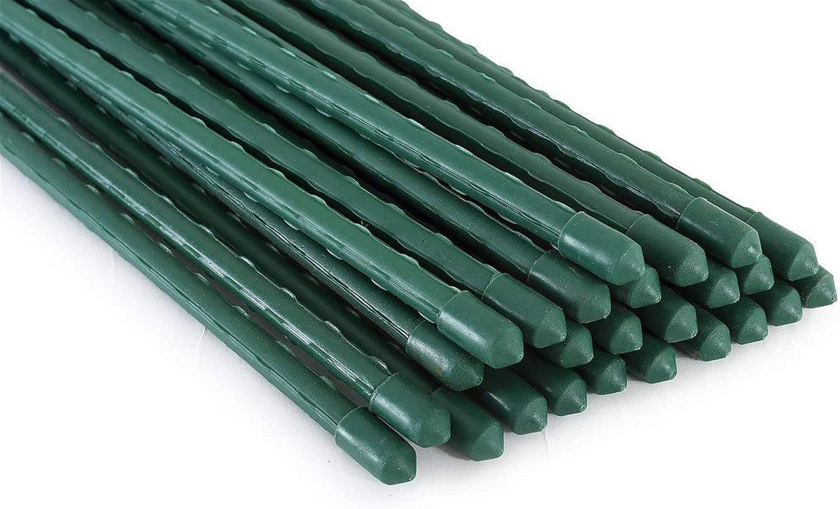 Garden Stakes 55 Inches Steel Plant Stakes Tomato Stakes Garden Poles Pack of 25