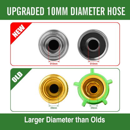 Stainless Steel Garden Hose,8ft, LeakProof,Flexible,F/M Connector