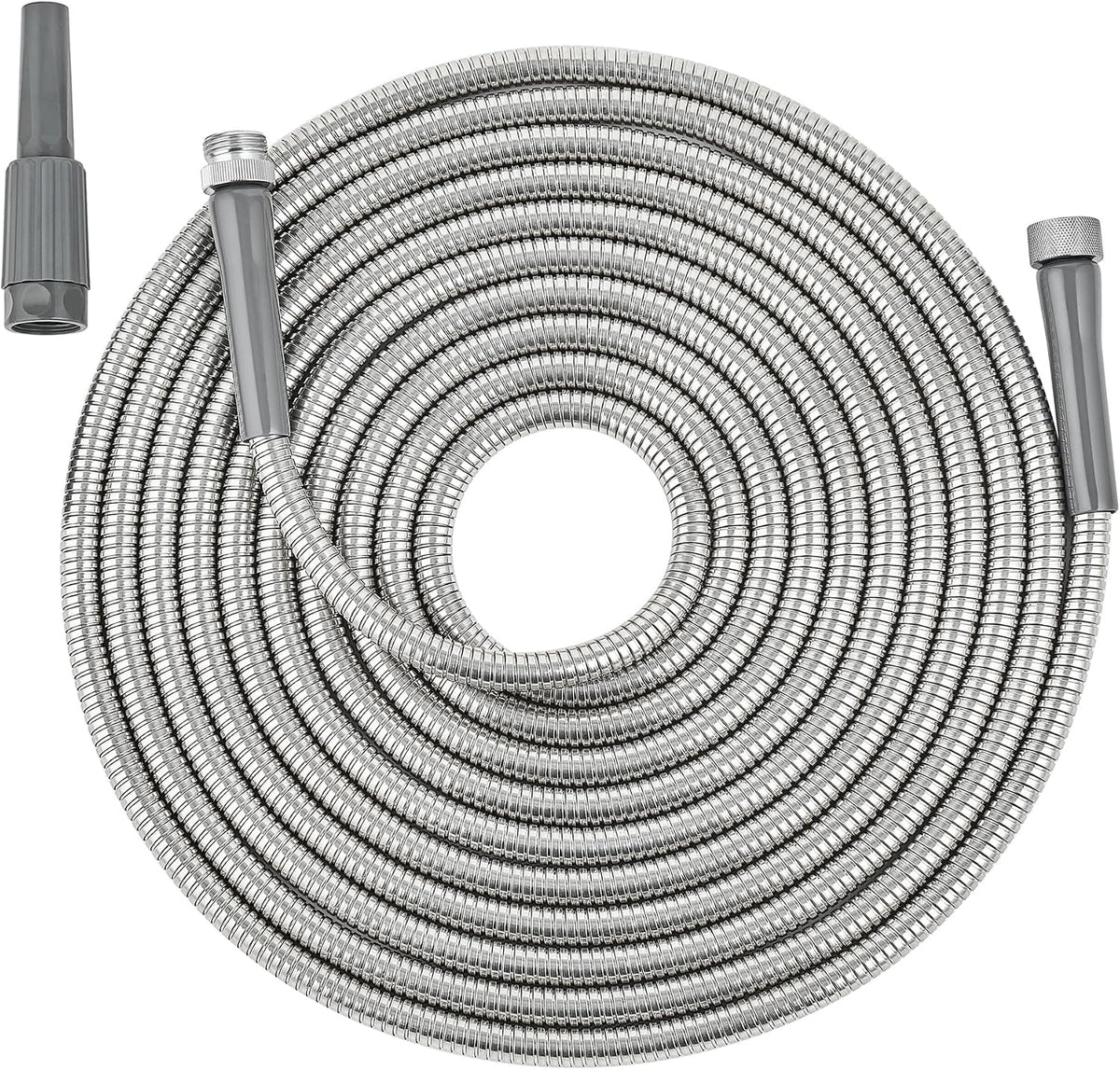 Stainless Steel Garden Hose,8ft, LeakProof,Flexible,F/M Connector