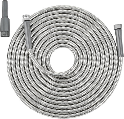 Stainless Steel Garden Hose,8ft, LeakProof,Flexible,F/M Connector