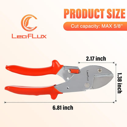 8" Professional Heavy Duty Anvil Pruning Shears with Anti-Rust SK-5 Blades, Garden Shears for Dry Stems and Small Branches, Gardening Scissors, Clippers for Wood, Non-Slip Handle. | LFXP1108S