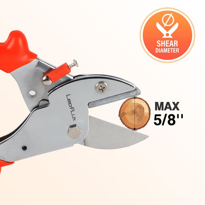 8" Professional Heavy Duty Anvil Pruning Shears with Anti-Rust SK-5 Blades, Garden Shears for Dry Stems and Small Branches, Gardening Scissors, Clippers for Wood, Non-Slip Handle. | LFXP1108S