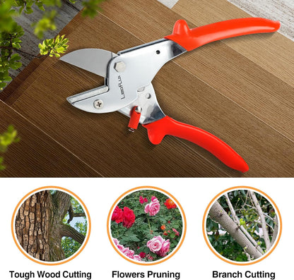 8" Professional Heavy Duty Anvil Pruning Shears with Anti-Rust SK-5 Blades, Garden Shears for Dry Stems and Small Branches, Gardening Scissors, Clippers for Wood, Non-Slip Handle. | LFXP1108S