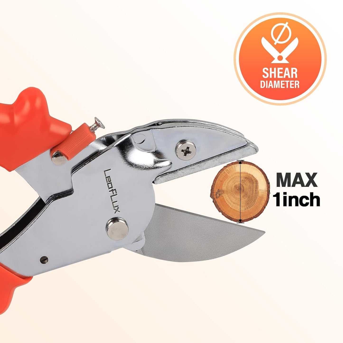 8" Professional Heavy Duty Anvil Pruning Shears with Anti-Rust SK-5 Blades, Garden Shears for Dry Stems and Small Branches, Gardening Scissors, Clippers for Wood, Non-Slip Handle. | LFXP1108S