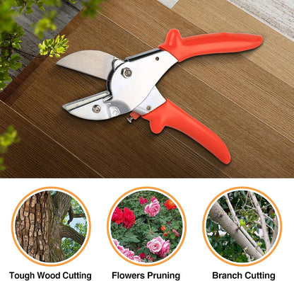 8" Professional Heavy Duty Anvil Pruning Shears with Anti-Rust SK-5 Blades, Garden Shears for Dry Stems and Small Branches, Gardening Scissors, Clippers for Wood, Non-Slip Handle. | LFXP1108S