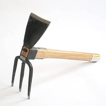 Japanese Forged Garden Hoe & Cultivator - Wooden Handle