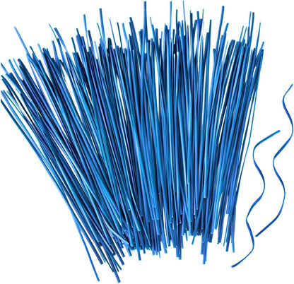 200 Pcs 6" Garden Plastic Plant Twist Ties Reusable Blue Cable Ties for Climbing Plant Support, Christmas Tree, Bags, Gardening Activity.(Blue)