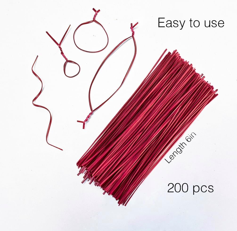 200 Pcs 6" Garden Plastic Plant Twist Ties Reusable Blue Cable Ties for Climbing Plant Support, Christmas Tree, Bags, Gardening Activity.(Blue)