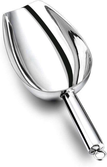 Food Ice Scoop, Stainless Steel Scoop, 8 Oz, 2Pcs