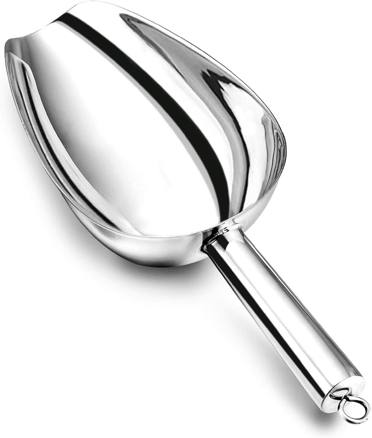 Food Ice Scoop, Stainless Steel Scoop, 8 Oz, 2Pcs