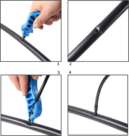 2-in-One Drip Irrigation Tubing Hole Punch Fitting