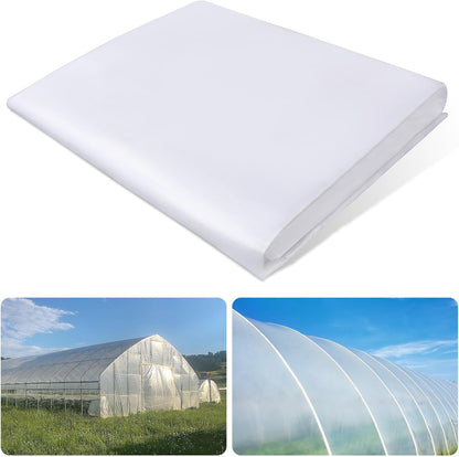 Greenhouse Plastic Sheeting 8' x 25' 6 Mil, Clear UV Resistant Heavy Duty Polyethylene Film, Thick Greenhouse Cover for Garden, Farm, Agriculture