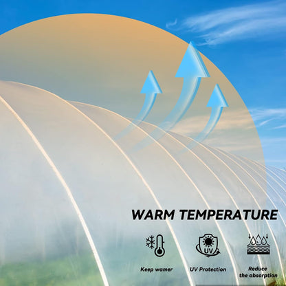 Greenhouse Plastic Sheeting 8' x 25' 6 Mil, Clear UV Resistant Heavy Duty Polyethylene Film, Thick Greenhouse Cover for Garden, Farm, Agriculture