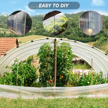 Greenhouse Plastic Sheeting 8' x 25' 6 Mil, Clear UV Resistant Heavy Duty Polyethylene Film, Thick Greenhouse Cover for Garden, Farm, Agriculture