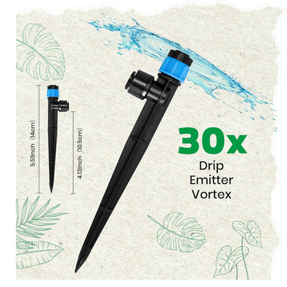 360° Drip Irrigation Misting Copper Nozzles for 1/4" Irrigation Tubing