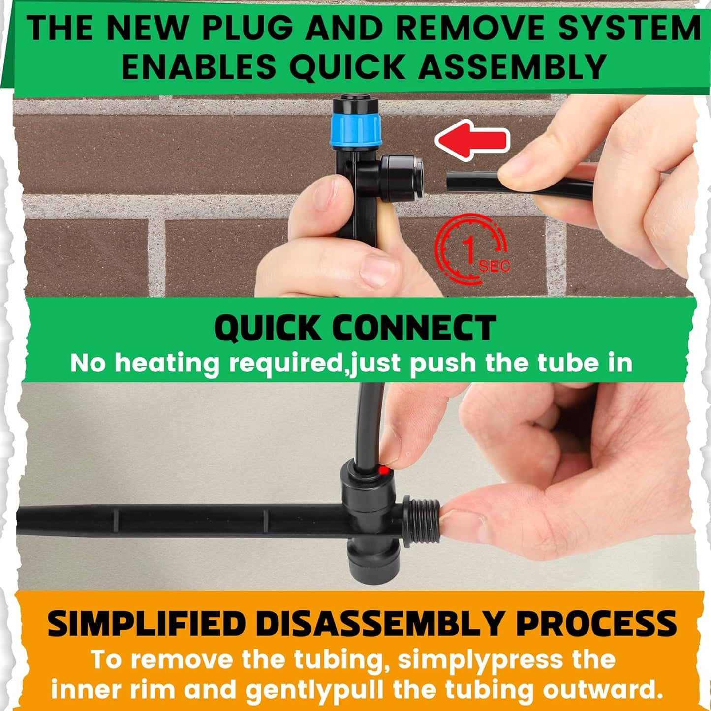 360° Drip Irrigation Misting Copper Nozzles for 1/4" Irrigation Tubing