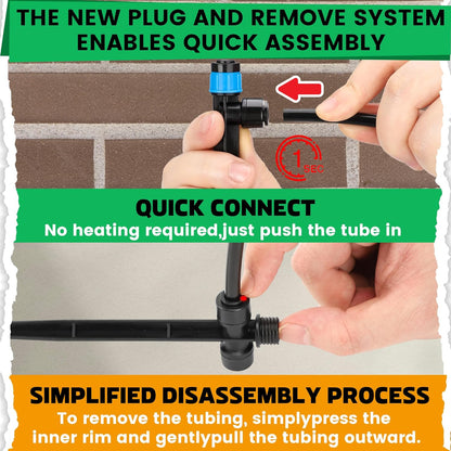 360° Drip Irrigation Misting Copper Nozzles for 1/4" Irrigation Tubing