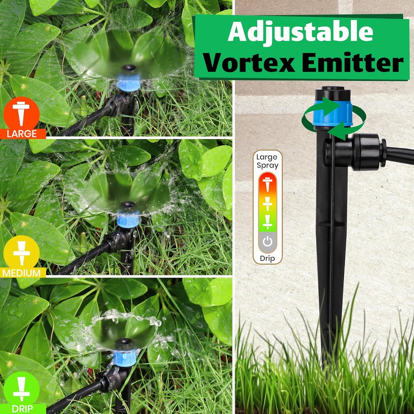 360° Drip Irrigation Misting Copper Nozzles for 1/4" Irrigation Tubing