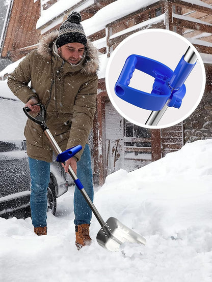 Shovel Garden Tool Handle Attachment, Universal Back Saver Grip for Shovels, Rakes, Hoes, Spades & Long-Handle Yard Lawns Tools, D Grip Ergonomic Handle Replacement Helper, Easy Comfort Hold, Blue