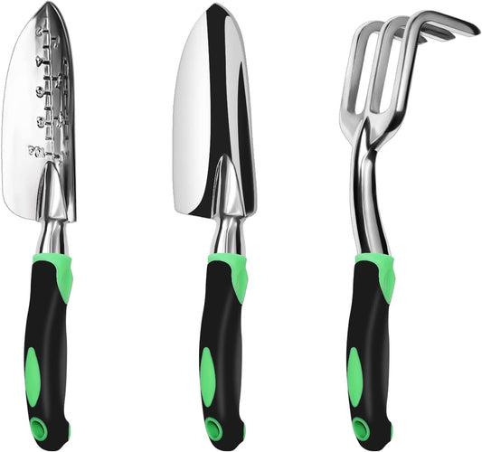 Garden Tool Set，100% Thicker Aluminum Gardening Kit,3 Pack