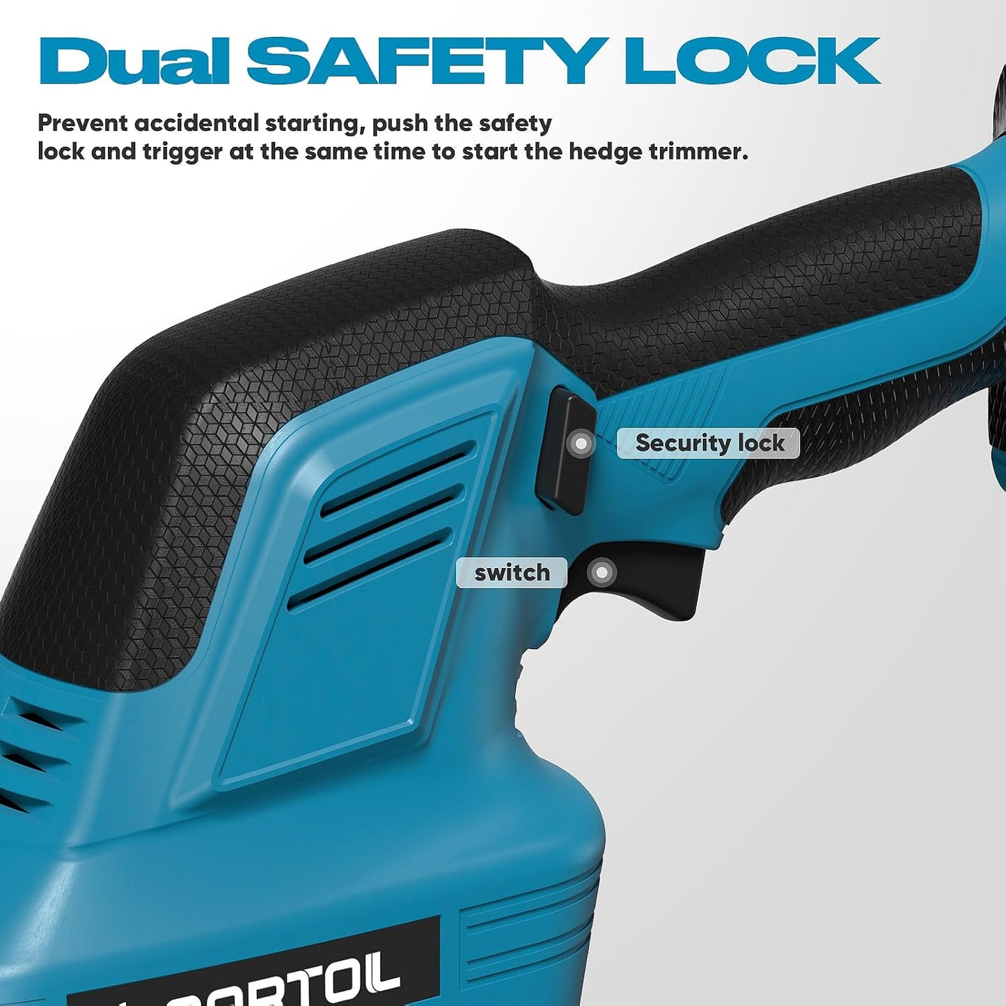 2-in-1 Cordless Hedge Trimmer & Grass Shears, Compatible with Makita 18V Battery, 20V Handheld Bush Trimmer with 12" & 6" Blades, Battery & Charger Included, Lightweight Bush Clipper for Yard