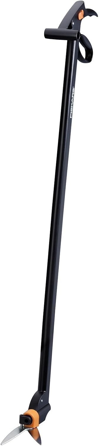 PowerLever Grass and Hedge Shear GS53, Multifunctional Hedge and Lawn Scissors, Range up to 2.5 m, Black/Orange, 1001565