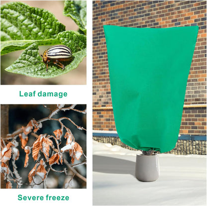 6 PCS Plant Covers Freeze Protection with Zipper Drawstring, 47.2"x31.5"