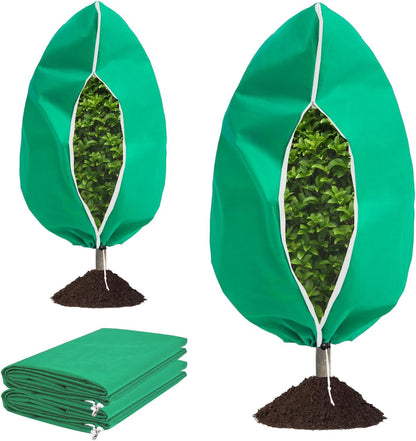 6 PCS Plant Covers Freeze Protection with Zipper Drawstring, 47.2"x31.5"