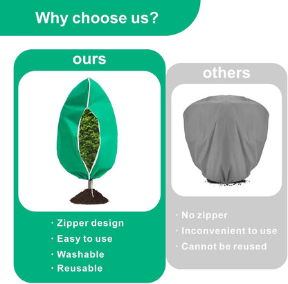 6 PCS Plant Covers Freeze Protection with Zipper Drawstring, 47.2"x31.5"