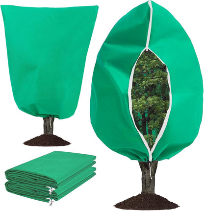 6 PCS Plant Covers Freeze Protection with Zipper Drawstring, 47.2"x31.5"