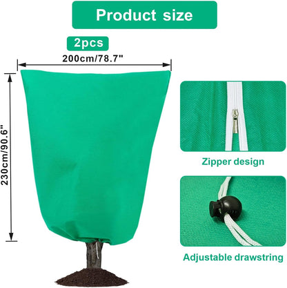 6 PCS Plant Covers Freeze Protection with Zipper Drawstring, 47.2"x31.5"