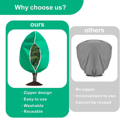 6 PCS Plant Covers Freeze Protection with Zipper Drawstring, 47.2"x31.5"