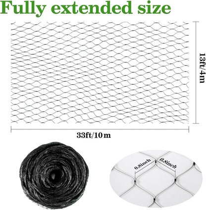 MAQIHAN 13x33ft Bird Netting for Garden - Mesh Net for Garden Protection