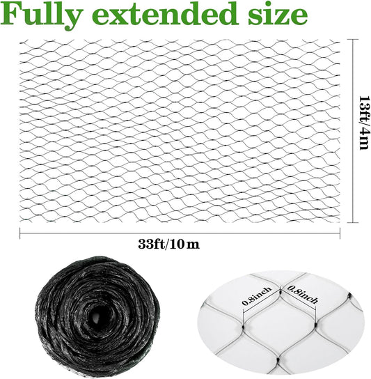MAQIHAN 13x33ft Bird Netting for Garden - Mesh Net for Garden Protection