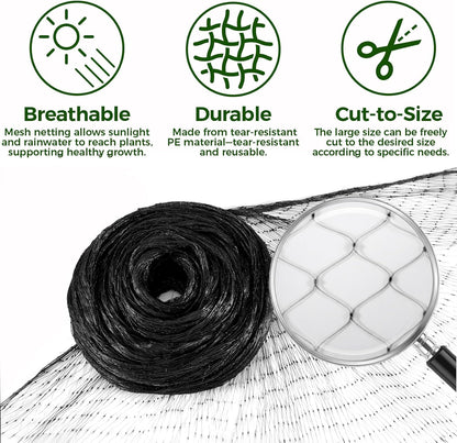 MAQIHAN 13x33ft Bird Netting for Garden - Mesh Net for Garden Protection