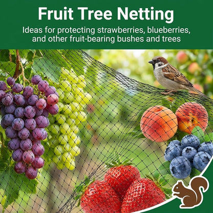 MAQIHAN 13x33ft Bird Netting for Garden - Mesh Net for Garden Protection