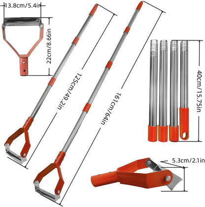 Stirrup Hoe Garden Tool, Heavy Duty Carbon Steel Garden Hoe Scuffle Loop Scuffle for Weeding, Stirrup Hoes for Flower Beds,Yards (Orange)