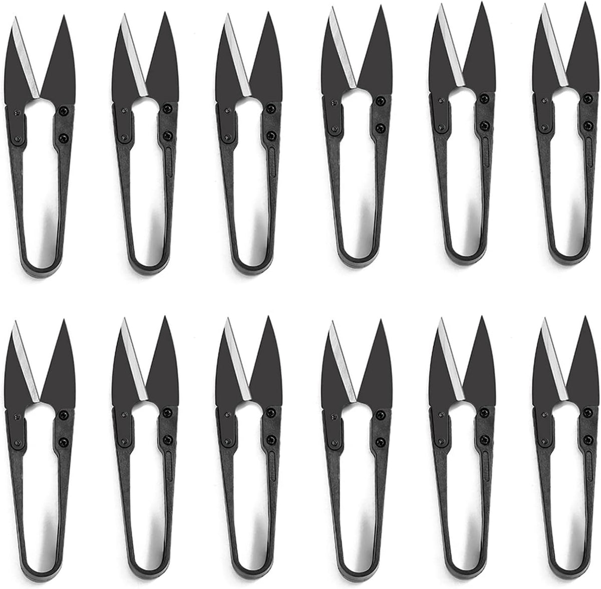 4.1" U-Shaped Bonsai Pruning Scissors for Leaf Bud Trimming 12PCS