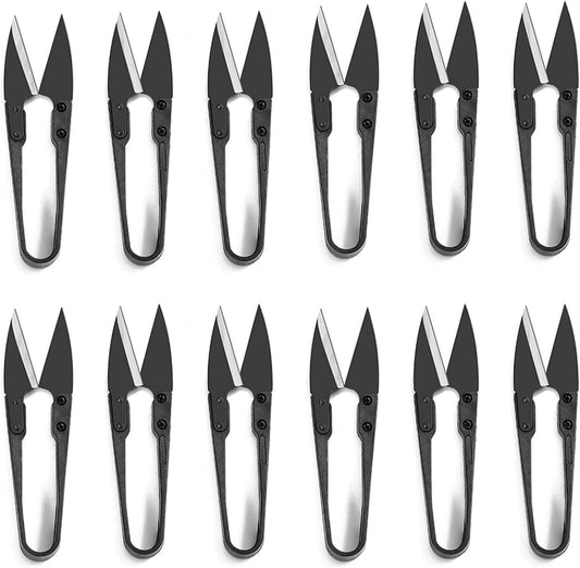 4.1" U-Shaped Bonsai Pruning Scissors for Leaf Bud Trimming 12PCS