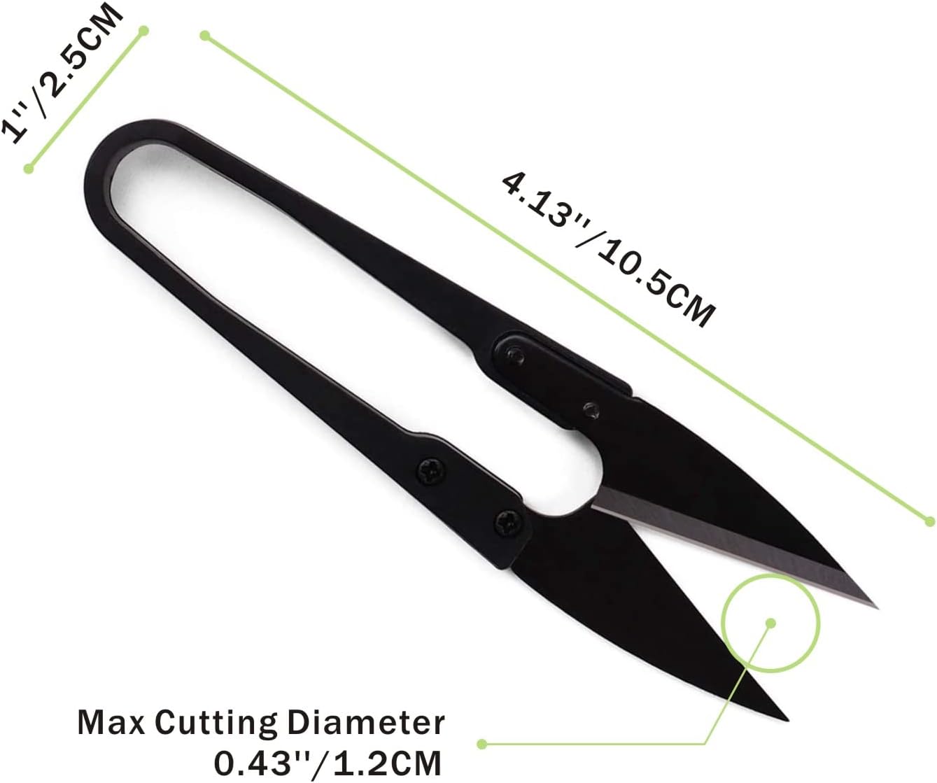 4.1" U-Shaped Bonsai Pruning Scissors for Leaf Bud Trimming 12PCS