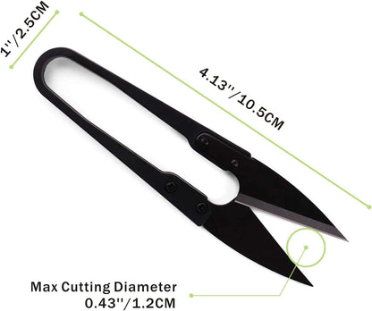 4.1" U-Shaped Bonsai Pruning Scissors for Leaf Bud Trimming 12PCS