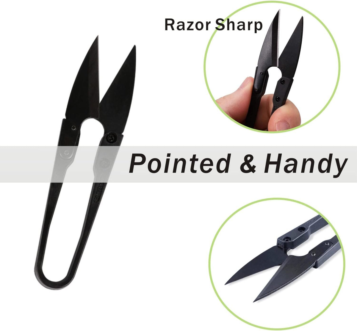 4.1" U-Shaped Bonsai Pruning Scissors for Leaf Bud Trimming 12PCS