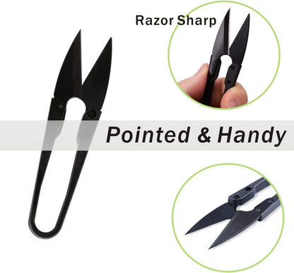 4.1" U-Shaped Bonsai Pruning Scissors for Leaf Bud Trimming 12PCS