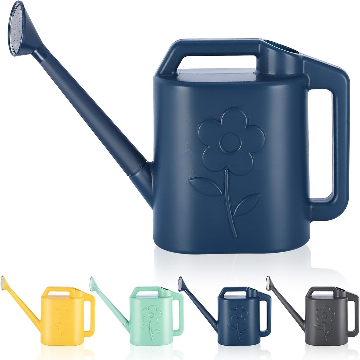 2.8L Watering Can for Indoor Plants, Garden Watering Cans for Outdoor Plant House Flower, Modern Plant Watering Can Large Long Spout with Sprinkler Head