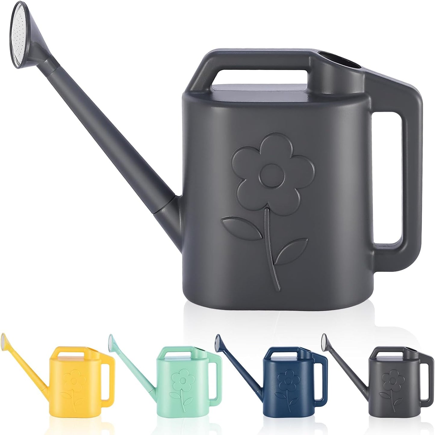 2.8L Watering Can for Indoor Plants, Garden Watering Cans for Outdoor Plant House Flower, Modern Plant Watering Can Large Long Spout with Sprinkler Head
