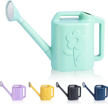 2.8L Watering Can for Indoor Plants, Garden Watering Cans for Outdoor Plant House Flower, Modern Plant Watering Can Large Long Spout with Sprinkler Head